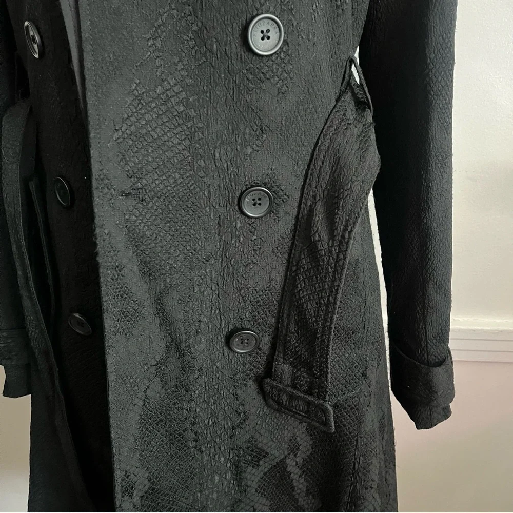 Altuzarra x Target • Black Snakeskin Pattern Trench Coat